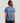 Blue short-sleeve tee with circular "Coastal Club" graphic and palm tree design on back.