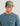 Huk men's Fin Badge Tee in Stormy Blue, fishing t-shirt, fabric and stitching close-up