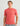 Coral short-sleeve t-shirt with small yellow "Huk" logo on chest, worn by male model.