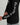 Huk men's Pursuit Performance Crew in Black, breathable long-sleeve performance fishing shirt, fabric and stitching close-up