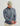 Huk men's Airweight Heather 1/4 Zip in Stormy Blue Heather, breathable fishing fleece, front view, additional angle