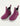 Pair of purple and gray pull-on boots with striped handles and white soles.