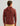 Man wearing burgundy heathered fleece hoodie with drawstring hood, shown from back view.