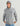 Huk men's Edisto Bass Patch Terry Hoodie in Grey Heather, breathable long-sleeve fishing hoodie, front view, alternate angle
