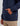 Navy cotton fleece pullover with quarter-zip closure and kangaroo pocket.