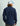 Man wearing navy corduroy button-down shirt with long sleeves, shown from back view.