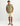 Man wearing sage green tie-dye short-sleeve button-down shirt with cream shorts and sandals.