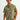 Man wearing sage green tie-dye short-sleeve button-down shirt with chest pockets and white buttons.