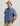 Huk men's Icon Short Sleeve Button-Down in Stormy Blue, UPF 50+ sun protection button-down fishing shirt, fabric and stitching close-up