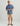 Huk men's Icon Short Sleeve Button-Down in Stormy Blue, quick-drying button-down fishing shirt, material close-up