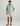Huk men's Tide Point Heather Ripstop Short Sleeve Shirt in Aqua Haze Heather, stretch button-down fishing shirt, back view