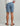 Huk men's Shoreside Boardshort in Stormy Blue Ocean Palm, quick-drying fishing shorts, studio product photo, closer crop