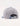 Light gray mesh trucker hat with snapback closure, shown from back view displaying Mossy Oak camo interior lining.
