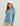 Huk women's Pursuit Performance Crew in Blue Shadow, UPF 50+ sun protection long-sleeve performance fishing shirt, front view, alternate angle