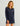 Huk women's Pursuit Cover-Up Dress in Naval Academy, front view