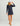 Huk women's Pursuit Cover-Up Dress in Naval Academy, front view, additional angle