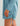 Huk women's Pursuit Cover-Up Dress in Blue Shadow, stretch dress, fabric and stitching close-up