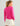 Huk women's SunUp Performance Crew in Fuchsia Splash, breathable long-sleeve performance fishing shirt, side view