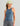 Huk women's Bayside Racerback Tank in Vintage Indigo Heather, 4-way stretch fishing tank top, front view, alternate angle