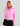 Huk women's Pursuit Maren Hoodie in Bright Pink, stretch long-sleeve fishing hoodie, front view, alternate angle