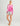 Huk women's Pursuit Maren Hoodie in Oleander Ombre, long-sleeve fishing hoodie, back view