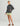 Huk women's Edisto Logo Terry Hoodie in Dark Shadow, breathable long-sleeve fishing hoodie, back view, alternate angle