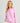 Huk women's Edisto Heritage Terry Crew in Oleander, breathable fishing fleece, front view
