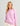 Huk women's Edisto Heritage Terry Crew in Oleander, breathable fishing fleece, front view