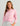 Huk women's Tide Point Oversized Shirt in Oleander, breathable performance fishing shirt, front view, alternate angle