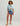 Huk women's Isla Short in Vintage Indigo, quick-drying fishing shorts, back view