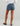 Huk women's Isla Short in Vintage Indigo, moisture-wicking fishing shorts, side view