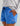 Huk women's Isla Short in Regatta, stretch fishing shorts, front view