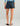 Huk women's Embark Short in Sea Storm, stretch fishing shorts, side profile view