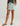 Huk women's Cruiser Skort in Heron Blue, quick-drying fishing bottoms, front view
