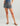 Huk women's Bayside Short in Anchor Heather, 4-way stretch fishing shorts, front view, alternate angle