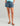 Huk women's Bayside Short in Vintage Indigo Heather, quick-drying fishing shorts, front view, alternate angle