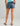 Huk women's Bayside Short in Vintage Indigo Heather, quick-drying fishing shorts, side profile view