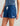Huk women's America 250 Isla Short in Navy Stars, stretch fishing shorts, front view, alternate angle