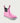 Huk women's Rogue Wave Boots in Bright Pink, breathable deck boots, fabric and stitching close-up