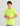 Huk kids' Rising Huk Tee in Neon Yellow Heather, short-sleeve fishing t-shirt, fabric and stitching close-up