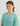 Huk youth Girls Sandy Toes Tee in Marine Blue Heather, short-sleeve fishing t-shirt, fabric and stitching close-up