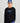 Huk kids' Pursuit Performance Crew in Black, vented long-sleeve performance fishing shirt, front view