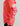 Huk youth Girls Pursuit Performance Hoodie in Neon Coral, breathable long-sleeve fishing hoodie, fabric and stitching close-up
