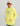 Child wearing bright yellow Huk hoodie with gray logo and kangaroo pocket, paired with gray shorts and white cap.