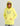 Child wearing a bright yellow Huk fleece hoodie with gray logo and text, paired with a gray cap and gray pants.