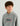 Huk kids' Edisto Script Terry Hoodie in Heather Grey, long-sleeve fishing hoodie, fabric and stitching close-up