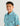 Huk kids' Kona Short Sleeve Button-Down in Marine Blue Mad Marlin, stretch button-down fishing shirt, fabric and stitching close-up