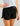 Huk youth Girls Pursuit Volley Swim Short in Black, 4-way stretch fishing shorts, front view, additional angle