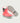 Huk kids' Rogue Wave Boots in Neon Coral, breathable deck boots, fabric and stitching close-up