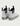 Huk kids' Rogue Wave Boots in White, breathable deck boots, back view